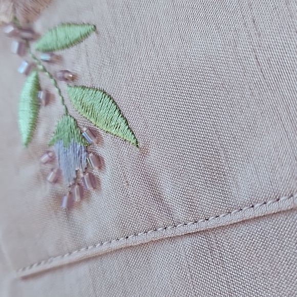 Studio I Pink Beaded Jacket Skirt set 10 - Picture 5 of 14